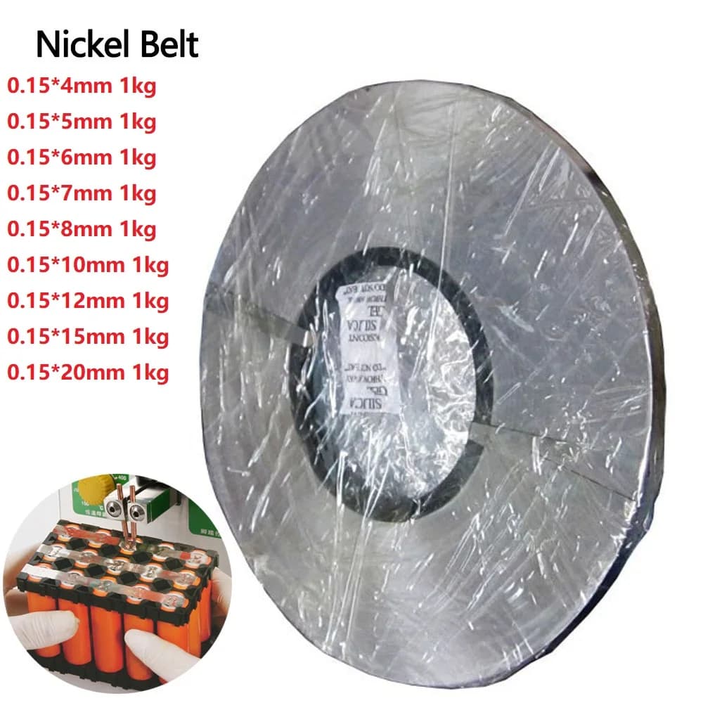 1kg 0.15x4mm to 20mm Nickel Strip 18650 Battery Pack Welding Nickel Belt Connecting Nickel Plated Steel Strip Lithium Battery