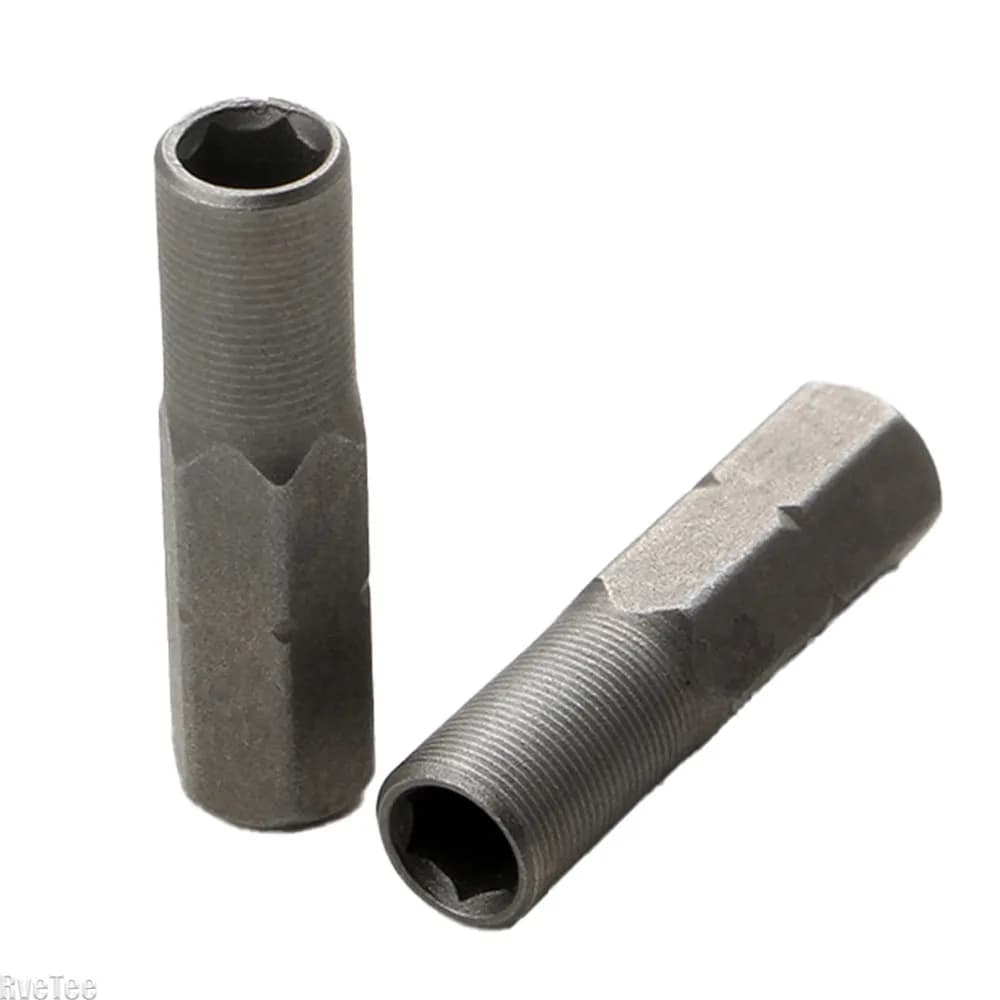 Premium 2PCS 1/4" 6.35mm Hex Shank to 4mm Hex Bit Adapter - High-Precision Converter for Precision Hex Socket Screws