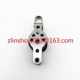 Marine Boat Accessories Stainless Steel Double Nylon Sheaves Pulley Block for 4mm Rope