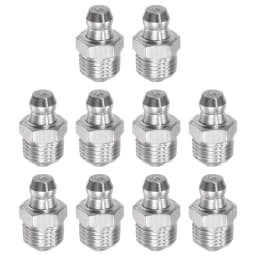 10Pcs Straight HydraulicGrease Fitting M10 Thread Kit GreaseNozzle Connection Stainless Steel Grease Nipples For Bearings