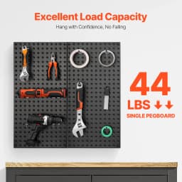 SucceBuy 24x12in 2/4pcs Metal Pegboard Panels Wall Organizer with Hooks Accessories for Garage Tool Storage Craft Room Home