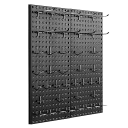 SucceBuy 24x12in 2/4pcs Metal Pegboard Panels Wall Organizer with Hooks Accessories for Garage Tool Storage Craft Room Home