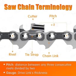20in to 42in 3/8 .058 Ripping Saw Chain Compatible with Hus 61 66 266 268 272 281 288 365 372 385 390 394 395 Chainsaw