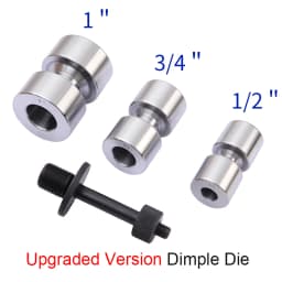 3 Piece Dimple Dies 1/2" 3/4" 1" Can Be Used with Vise/Hydraulic Press and SYK Series Hydraulic Hole Punch Tool