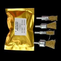 4pcs Wire Brush Wheel Cup Brush Set 1/4 Inch Shank Wire Wheel for Drill Attachment 0.012 Inch Wire Wheel