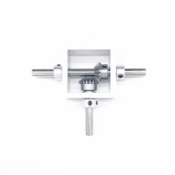 Transmission Reversing Gearbox Dual Output Shaft Bevel Gear Angle Converter Speed Ratio 1:1 Alloy Frame 90 Degree Right Angle