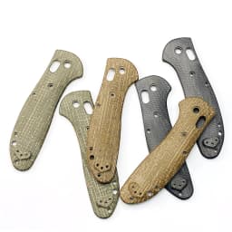 1pair Micarta Blade Handle Patch for BM 550 / 551 Knife Folding with Support Shaft Screw Knife Patch Material DIY Accessories
