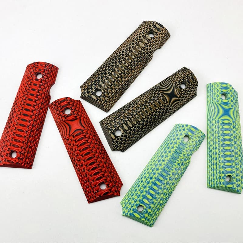 1pair tactics pistol 1911 Full size Grips 3 Color G10 Grips custom Grips CNC Material 1911 accessories