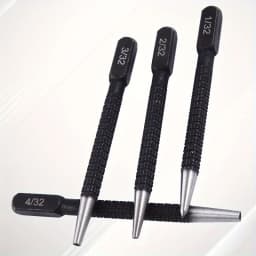 4 Pieces of High-speed Steel Nail Fixer Black Drilling Manual Locator Punching Center and Dot Punch (1/32 "2/32" 3/32 "4/32")