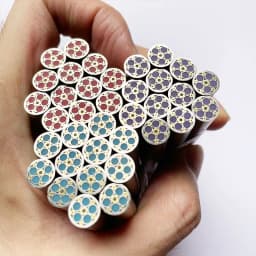 1piece 8mm Mosaic Pin for Knife Handle Decorative Rivets Colored Resin Filling Mosaics Rivets Nail Steel Tube Length 60mm