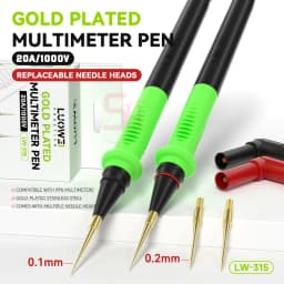 LUOWEI LW-315 1000V 20A Super Conducting Multimeter Pen For Digital Current Voltage Probe Needle Tip Test Lead Wire Pen Cable To