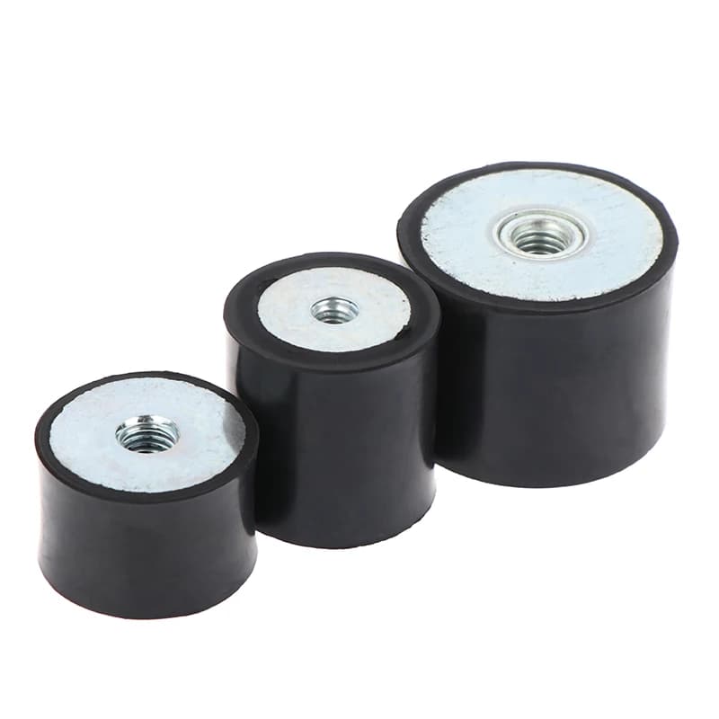 M4 M5 M6 M8 Female Thread Rubber Shock Absorber Anti Vibration Pad Damper-Metal Silentblock Type DD Rubber Mount Flat Base Block