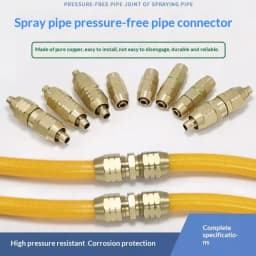 Pressure Hose Adapter Quick Connection Agricultural Spray Pipe Adapter Copper Repair Extension High-Pressure Water Pipe Joint