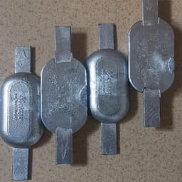 0.5kg 1kg Welded Marine Zinc Block Zinc Anode Anti-Corrosion Zinc Alloy Anode Factory Direct Supply Spot Iron Feet Customize