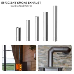 Chimney Flue Pipe Exhaust Pipe 0.2-0.5M Multi-model Stainless Steel Chimney Liner Flue Stove Pipe Water Heater Heating System