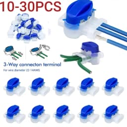 3 Holes Cable Connector Waterproof Connector/Connection Clamps Without Stripping for Gardena/Husqvarna/Worx/Robomow Lawnmower