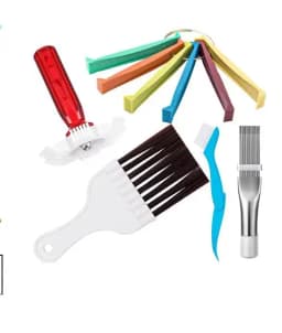 Univers Air Conditioning Fin Comb Plastic/Stainless Steel Condenser Radiator Fin Brush Fin Comb Kits Repair Cleaning Tools