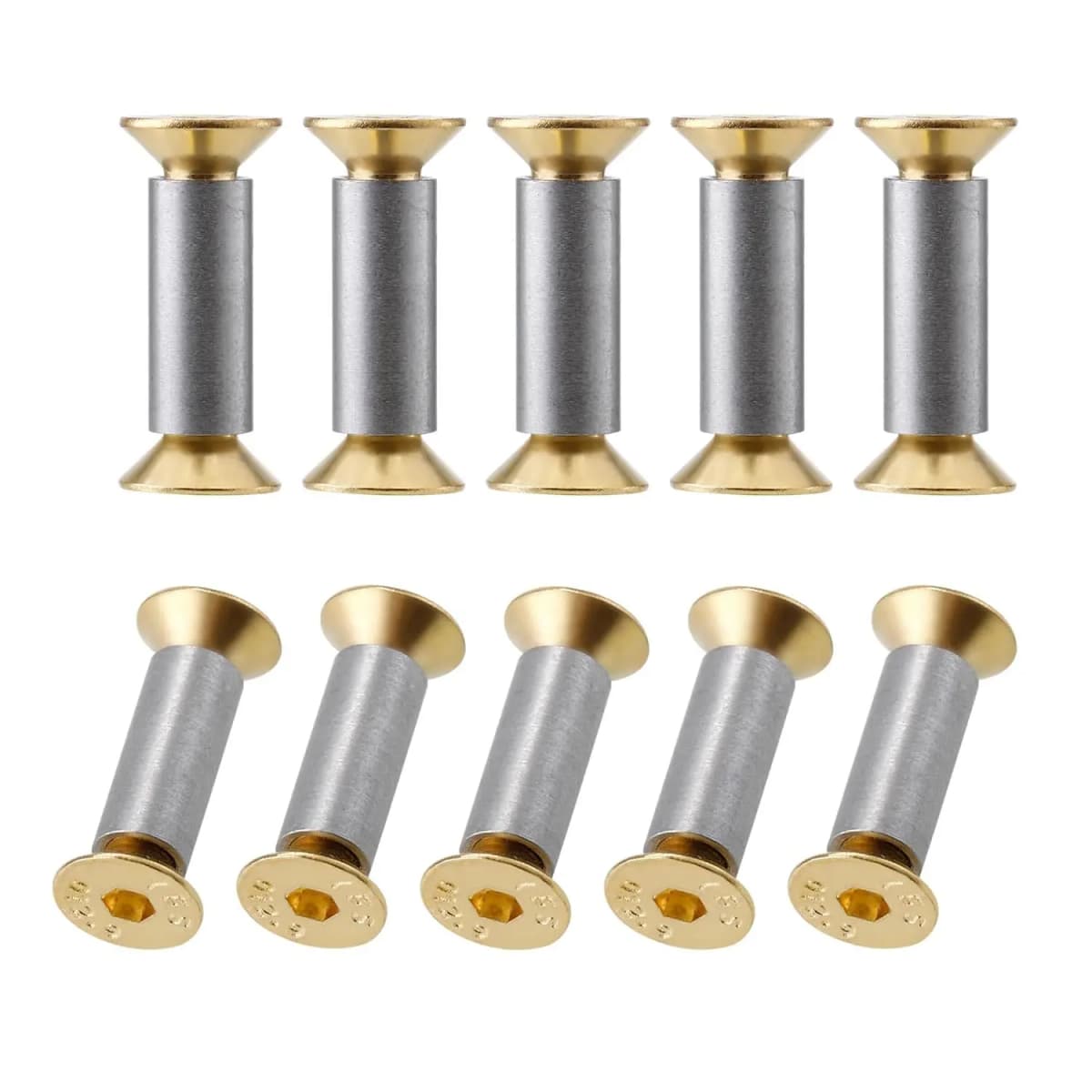 10Pcs Knife Handle Bolt Rivets Screw Fastener Nut Hex Flat Head Screws DIY Material Knives Maker Screws for Fixing Blade Knife