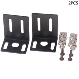 New 1 Set Metal 1U Rack Mount Ear Mounting Jointing With Screw Cap For Frame Box High Qulaity Wireless System Receiver Host