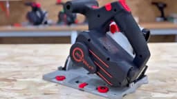 110V SJ-55 Brushless Track Saw 2KW 55mm Depth 6470RPM 6-Speed Plunge Saw for Wood Aluminum Plastic Dust Free with Quick Safety