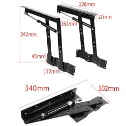 2x Practical Lift Up Coffee Table Mechanism Hardware Top Lifting Frame Furniture Mechanism Hardware Top Lifting Hydraulic Hinge