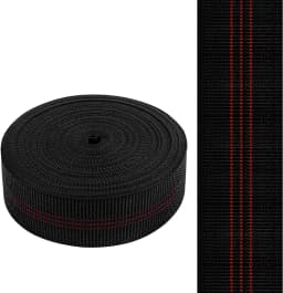 Black Chair Webbing, Elastic, Elasbelt, 2" Wide, Forty 36Ft /472inch/1200cm Roll, Latex, Band, Repair and Modification