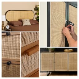 35/40/45/50cm Width Rattan Roll, Natural Caning Material, Rattan Cane Webbing Roll Rattan fabric Rattan material for Furniture