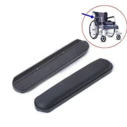2PCS Comfortable Wheelchair Armrest Pad Sponge Leather Spare Part Arm Rest with Screw Soft Arm Pads Cover Arm Rest Support