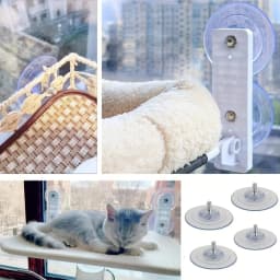 M8 Screw Transparent Rubber Suction Cup Sucker Turn Nut Hooks for Glass Table Tops Storage Tool Wall Picture Hanging Hook
