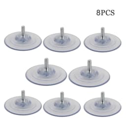 M8 Screw Transparent Rubber Suction Cup Sucker Turn Nut Hooks for Glass Table Tops Storage Tool Wall Picture Hanging Hook