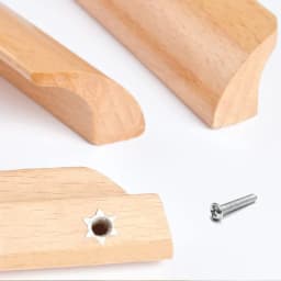 1Pc Solid Wooden Furniture Handle Drawer Pulls Cabinet Wood Handles Environmental Friendly Wardrobe Knob with Mounting Screws