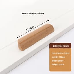 1Pc Solid Wooden Furniture Handle Drawer Pulls Cabinet Wood Handles Environmental Friendly Wardrobe Knob with Mounting Screws