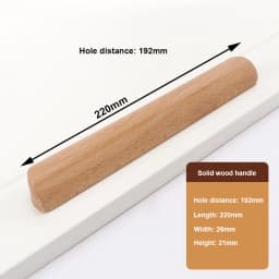 1Pc Solid Wooden Furniture Handle Drawer Pulls Cabinet Wood Handles Environmental Friendly Wardrobe Knob with Mounting Screws
