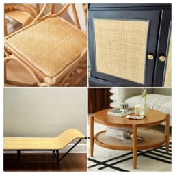 Cane Webbing 35/40/45/50cm Width Rattan Roll, Large Size Natural Rattan webbing Caning material Rattan fabric for Furniture DIY