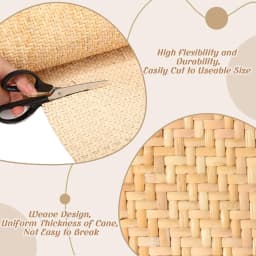 Cane Webbing 35/40/45/50cm Width Rattan Roll, Large Size Natural Rattan webbing Caning material Rattan fabric for Furniture DIY