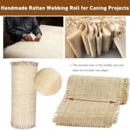 Cane Webbing 35/40/45/50cm Width Rattan Roll, Large Size Natural Rattan webbing Caning material Rattan fabric for Furniture DIY