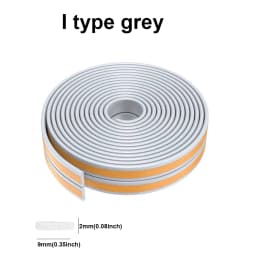 5m/10m DIEP Shape Door Seal Strip Self-adhesive Window WeatherStripping Insulation Noise Rubber Sealing Strip Draft Stopper Tape