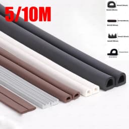 5m/10m DIEP Shape Door Seal Strip Self-adhesive Window WeatherStripping Insulation Noise Rubber Sealing Strip Draft Stopper Tape