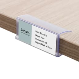100pcs Glass Wood Shelf Edge Grip Strip Shelf Mounting Data Strip Price Talker Shelf Top Label Holder Sign Display Clip