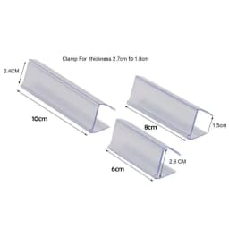 100pcs Glass Wood Shelf Edge Grip Strip Shelf Mounting Data Strip Price Talker Shelf Top Label Holder Sign Display Clip