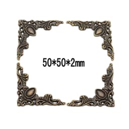 4PCS Antique Corner Protector (with Screws) Bronze Jewelry Box Wooden Case Decorative Feet Leg Corner Protector