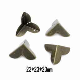 4PCS Antique Corner Protector (with Screws) Bronze Jewelry Box Wooden Case Decorative Feet Leg Corner Protector