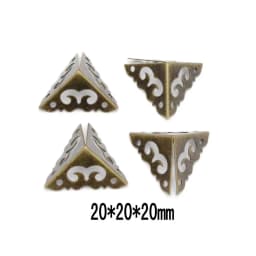 4PCS Antique Corner Protector (with Screws) Bronze Jewelry Box Wooden Case Decorative Feet Leg Corner Protector