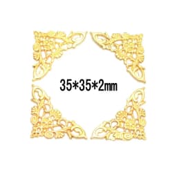 4PCS Antique Corner Protector (with Screws) Bronze Jewelry Box Wooden Case Decorative Feet Leg Corner Protector