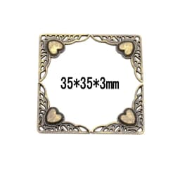 4PCS Antique Corner Protector (with Screws) Bronze Jewelry Box Wooden Case Decorative Feet Leg Corner Protector