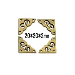 4PCS Antique Corner Protector (with Screws) Bronze Jewelry Box Wooden Case Decorative Feet Leg Corner Protector