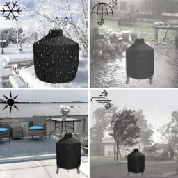 Outdoor BBQ Cover Size 48x35 Inches Constructed from 600D Fabric for Weather Includes Buckles Straps & Handle high quality