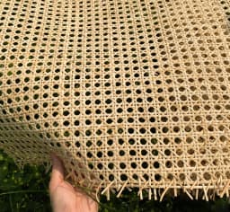 Natural Rattan Cane Webbing Roll 55/60/65/70cm Width Large Size Rattan Roll, Caning Material Rattan fabric for Caning Projects
