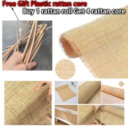 Natural Rattan Cane Webbing Roll 40/45/50/55cm Width Large Size Rattan Roll, Caning Material Rattan Fabric for Caning Projects
