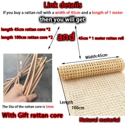 Natural Rattan Cane Webbing Roll 40/45/50/55cm Width Large Size Rattan Roll, Caning Material Rattan Fabric for Caning Projects